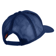 US Navy Veteran Patched Solid Cotton Twill Mesh Cap - Royal OSFM