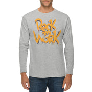 Back To Work Embroidered Unisex Lane Seven Ring Spun Cotton Premium Long Sleeve T-shirt - Heather-Grey XS