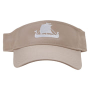 Viking Ship Embroidered Cotton Twill Sun Visor