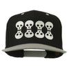 Halloween 8 Skulls Embroidered Snapback Cap