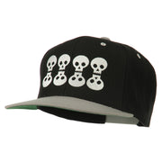 Halloween 8 Skulls Embroidered Snapback Cap