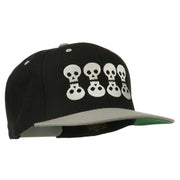 Halloween 8 Skulls Embroidered Snapback Cap