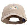 Outline Bird Logo Embroidered Low Profile Dyed Cotton Twill Cap - Khaki OSFM