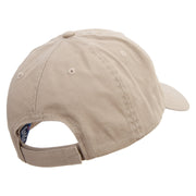 Outline Bird Logo Embroidered Low Profile Dyed Cotton Twill Cap - Khaki OSFM