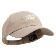 Outline Bird Logo Embroidered Low Profile Dyed Cotton Twill Cap - Khaki OSFM