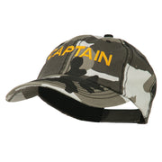 Captain Embroidered Enzyme Washed Camo Cap