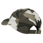 Captain Embroidered Enzyme Washed Camo Cap