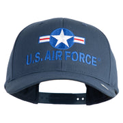 U.S. Air Force Roundel Embroidered Retro Cotton Blend Snapback Cap - Navy OSFM