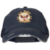 US Navy Veteran Circle Embroidered Low Profile Cotton Mesh Cap