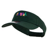 Colorful Festival Embroidered Cotton Twill Sun Visor