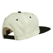 College Embroidered Snapback Cap