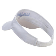 Slow Down Embroidered Cotton Twill Sun Visor - White OSFM