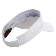 Slow Down Embroidered Cotton Twill Sun Visor - White OSFM