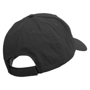 Outline Bird Logo Embroidered Low Profile Dyed Cotton Twill Cap - Black OSFM