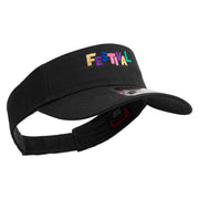 Colorful Festival Embroidered Cotton Twill Sun Visor