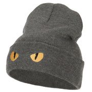 Cat Eyes Embroidered Long Beanie