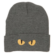 Cat Eyes Embroidered Long Beanie