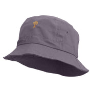 Golden Windmill Farming Embroidered Bucket Hat - Charcoal OSFM