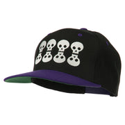 Halloween 8 Skulls Embroidered Snapback Cap