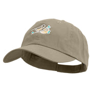 Outline Bird Logo Embroidered Low Profile Dyed Cotton Twill Cap - Olive OSFM