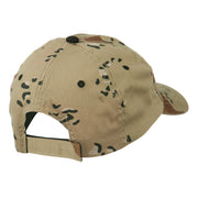 Captain Embroidered Enzyme Washed Camo Cap