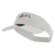 Colorful Festival Embroidered Cotton Twill Sun Visor