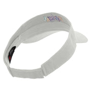 Colorful Festival Embroidered Cotton Twill Sun Visor