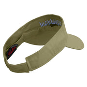 Slow Down Embroidered Cotton Twill Sun Visor - Khaki OSFM