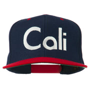 Cali Embroidered Snapback Cap