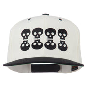 Halloween 8 Skulls Embroidered Snapback Cap