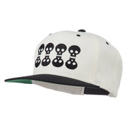 Halloween 8 Skulls Embroidered Snapback Cap