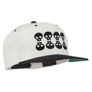 Halloween 8 Skulls Embroidered Snapback Cap