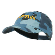 Captain Embroidered Enzyme Washed Camo Cap