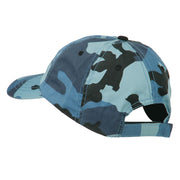 Captain Embroidered Enzyme Washed Camo Cap