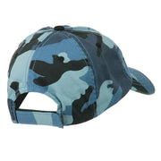 Captain Embroidered Enzyme Washed Camo Cap