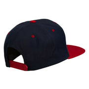 College Embroidered Snapback Cap