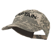 Captain Embroidered Enzyme Washed Camo Cap