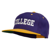 College Embroidered Snapback Cap