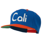 Cali Embroidered Snapback Cap