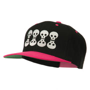 Halloween 8 Skulls Embroidered Snapback Cap