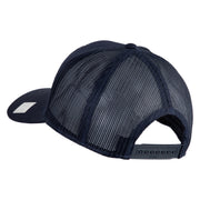 US Navy Seabee Veteran Patched Solid Cotton Twill Mesh Cap - Navy OSFM