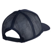 US Navy Seabee Veteran Patched Solid Cotton Twill Mesh Cap - Navy OSFM