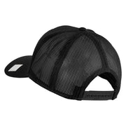 US Navy Seabee Veteran Patched Solid Cotton Twill Mesh Cap - Black OSFM
