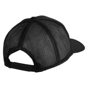 US Navy Seabee Veteran Patched Solid Cotton Twill Mesh Cap - Black OSFM