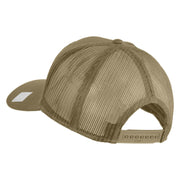 US Navy Seabee Veteran Patched Solid Cotton Twill Mesh Cap - Khaki OSFM