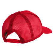 U.S. Marine Corps Vietnam 1959 1975 Patched Solid Cotton Twill 5 panel Mesh Back Cap - Red OSFM