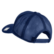 US Navy Seabee Veteran Patched Solid Cotton Twill Mesh Cap - Royal OSFM