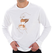 Latte Art Graphic Long Sleeve Crewneck Tee