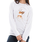 Latte Art Graphic Long Sleeve Crewneck Tee