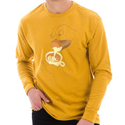 Latte Art Graphic Long Sleeve Crewneck Tee